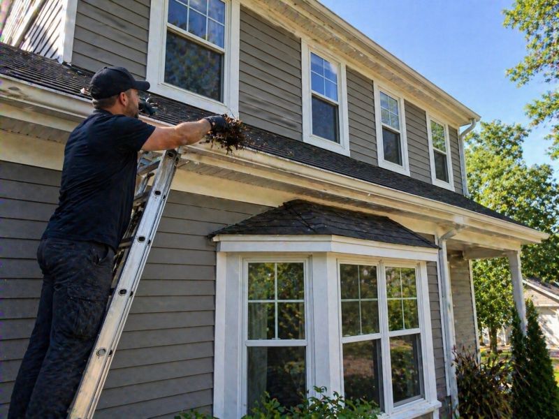 Clogged Gutter Clearing in Fredericksburg, VA
